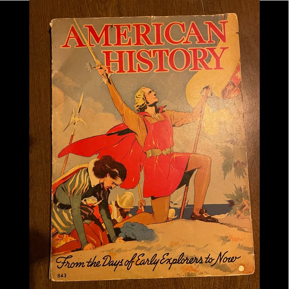 Antique 1938 children’s American History workbook